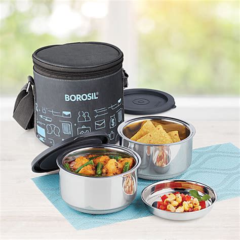 borosil steel lunch box set of 2|Borosil insulated lunch box.